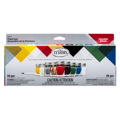 Testor - Enamel Paint Sets - 6 Aircraft Colors, 1 Thinner, 1