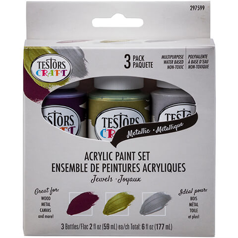 Testors 2772986 Acrylic Primary Paint Set - 0.25 oz 