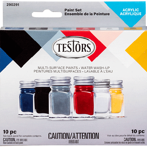 1/4 oz Military Colors Flat Enamel Paint Set - 9 Pc by Testors at